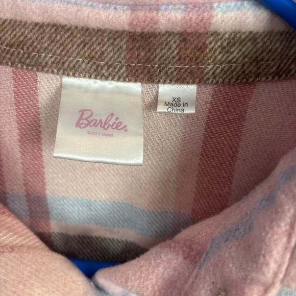 Barbie Pink and Brown Plaid Shirt - Picture 3 of 4